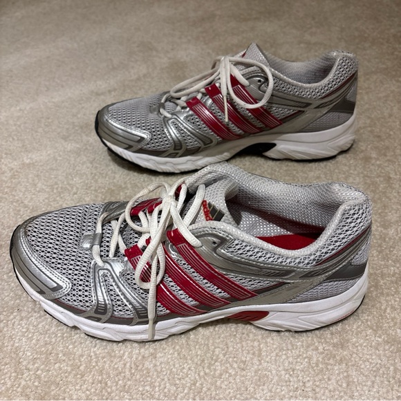 Adidas Adiprene Red Metallic Silver Running Athletic Shoes Sneakers Mens US 10 - Picture 5 of 15